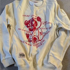 Cream Teddy Graphic Men's Sweat shirt